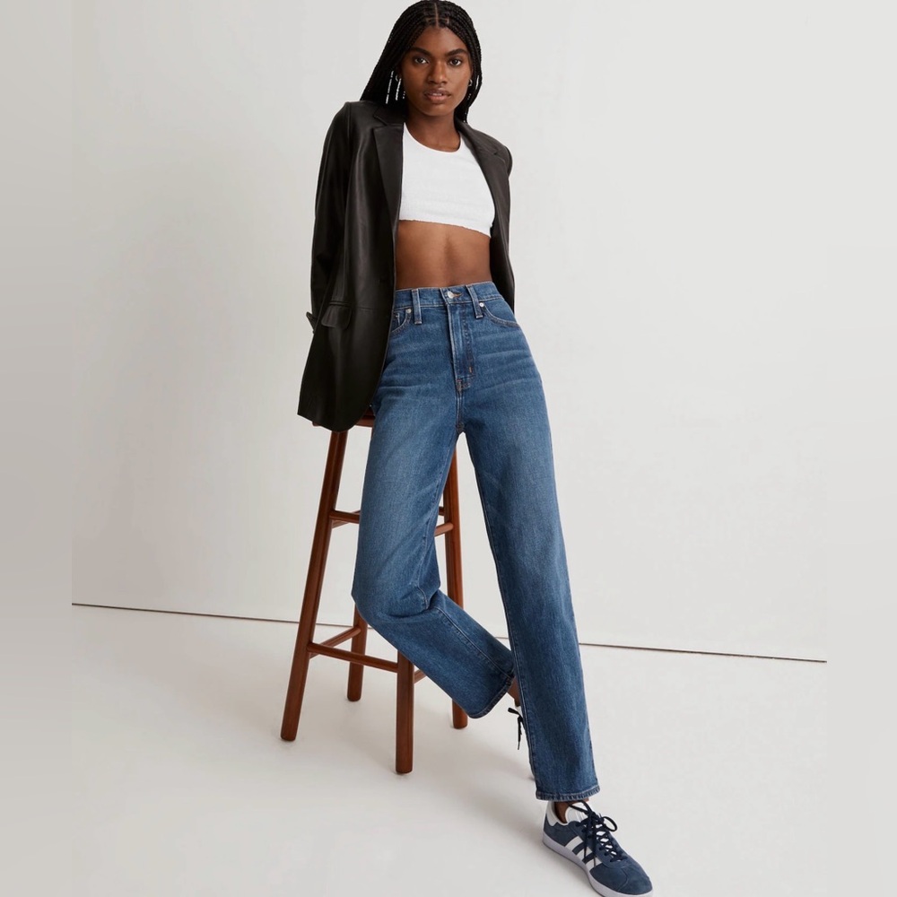 Madewell The Perfect Vintage Straight Jean in Mayfield Wash
